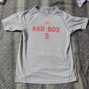Red sox jersey material gray womens large